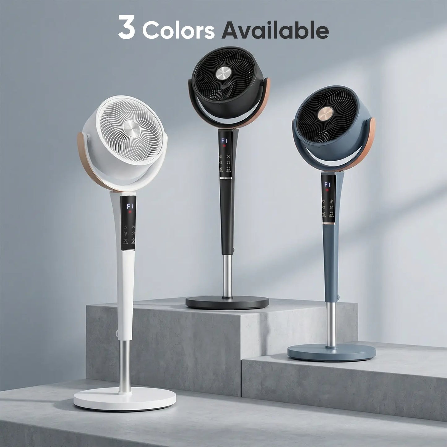 Quiet Adjustable Pedestal Fan with Remote 15 Speeds Oscillating Standing Fan for Bedroom and Home