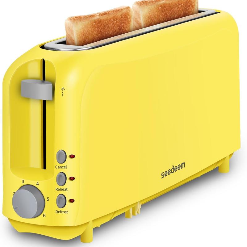 Ultra-thin slicer toaster suitable for any kitchen space, with 6 levels of toasting control.