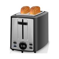 Dual-slice toaster with LCD display and 7 toasting settings.