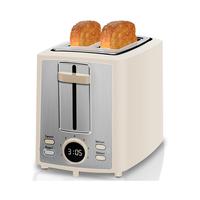 Dual-slice toaster with LCD display and 7 toasting settings.