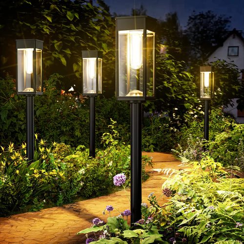 Elegant Solar Pathway Lights Modern Luxury | Easy Installation, Auto On/Off & IP65 Waterproof | For Garden, Yard & Driveway, Outdoor Solar Lighting, Decorative & Rechargeable