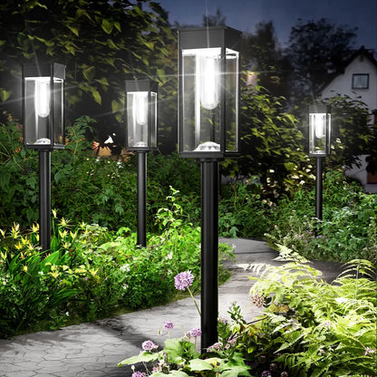 Elegant Solar Pathway Lights Modern Luxury | Easy Installation, Auto On/Off & IP65 Waterproof | For Garden, Yard & Driveway, Outdoor Solar Lighting, Decorative & Rechargeable