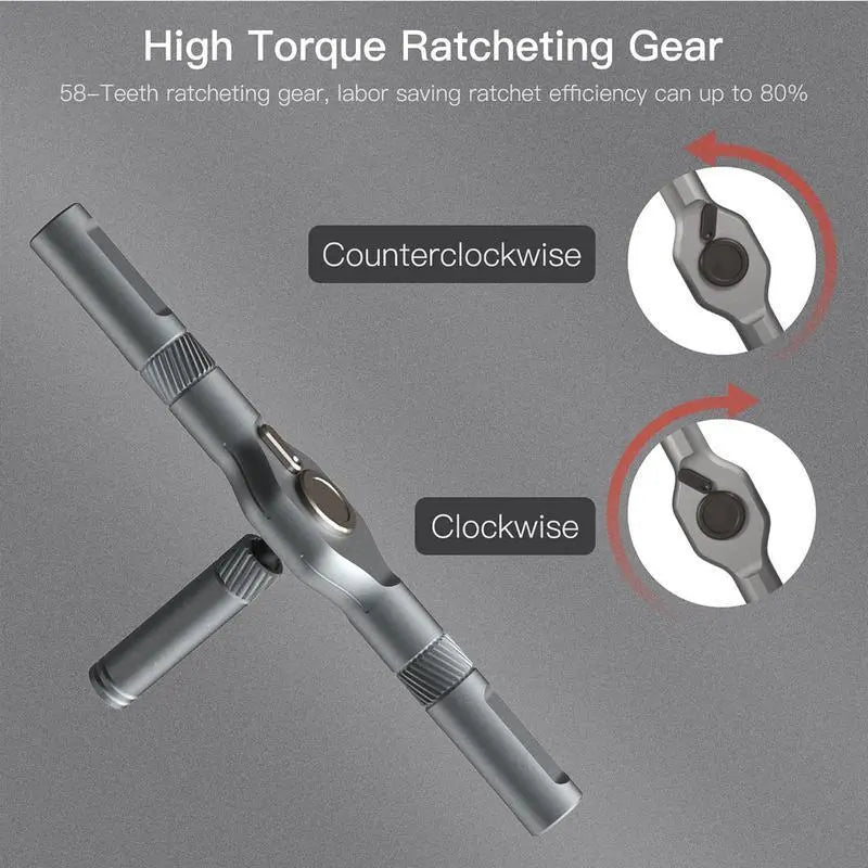 24-in-1 Screwdriver Set, Switchable Magnetic Screwdriver & Ratchet Tool, Compact, Portable Home Repair Toolbox