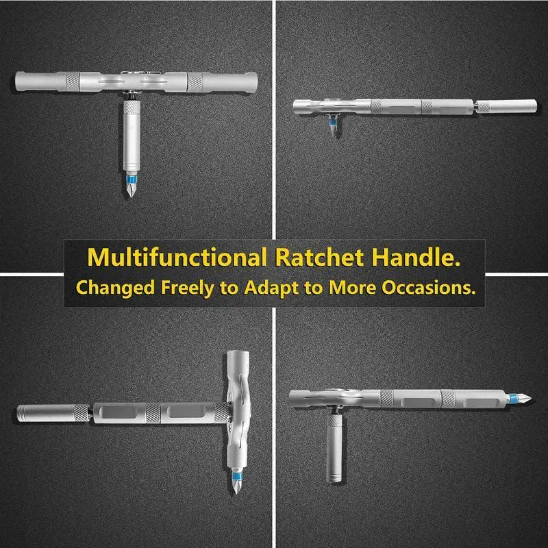 24-in-1 Screwdriver Set, Switchable Magnetic Screwdriver & Ratchet Tool, Compact, Portable Home Repair Toolbox