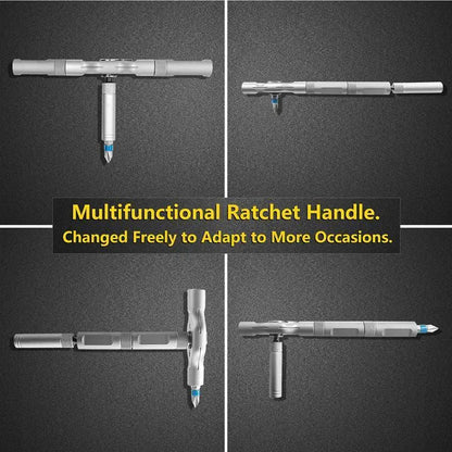 24-in-1 Screwdriver Set, Switchable Magnetic Screwdriver & Ratchet Tool, Compact, Portable Home Repair Toolbox